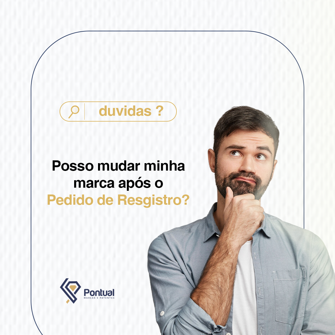 Posso mudar minha marca após o pedido de registro?